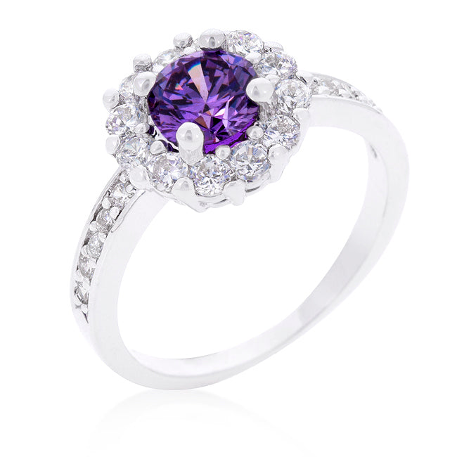 Belle 6mm Round CZ Halo Cocktail Ring | 0.84ct | 2ct