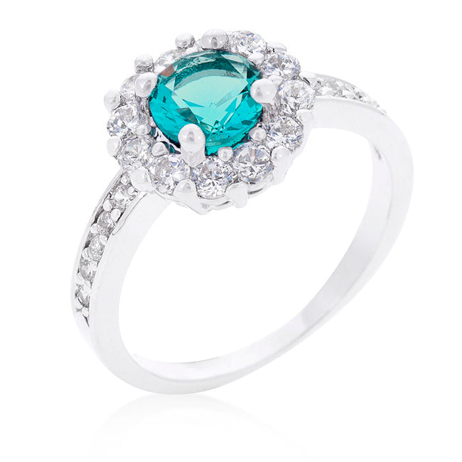 Belle 6mm Round CZ Halo Cocktail Ring | 0.84ct | 2ct