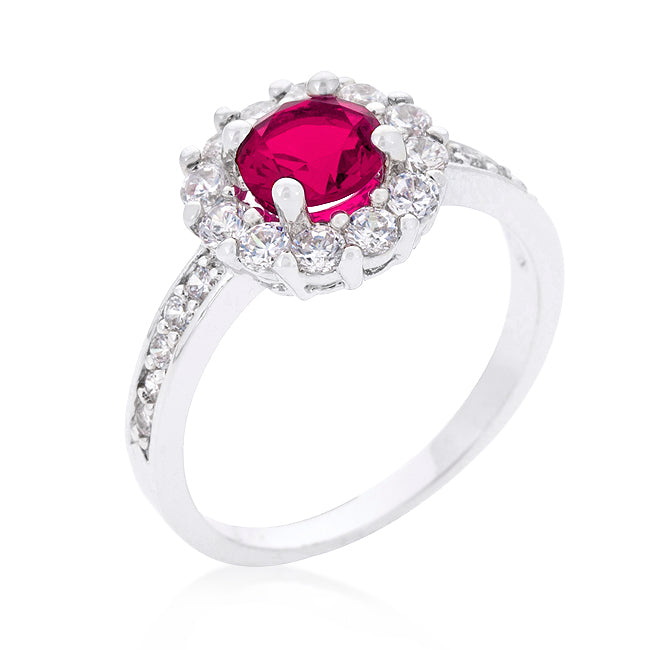 Belle 6mm Round CZ Halo Cocktail Ring | 0.84ct | 2ct