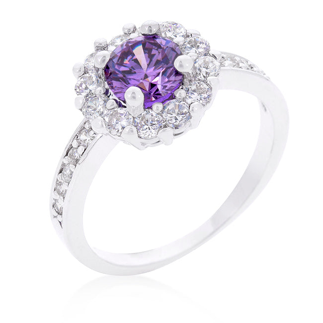 Belle 6mm Round CZ Halo Cocktail Ring | 0.84ct | 2ct