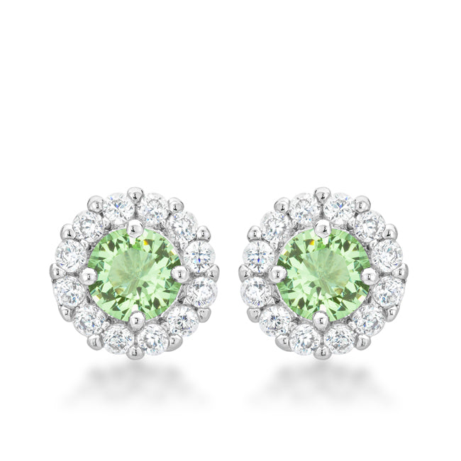 Belle 6mm Round CZ Halo Stud Earrings | .84ct | 2ct