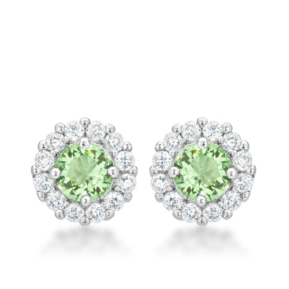 Belle 6mm Round CZ Halo Stud Earrings | .84ct | 2ct