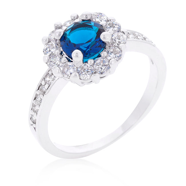 Belle 6mm Round CZ Halo Cocktail Ring | 0.84ct | 2ct