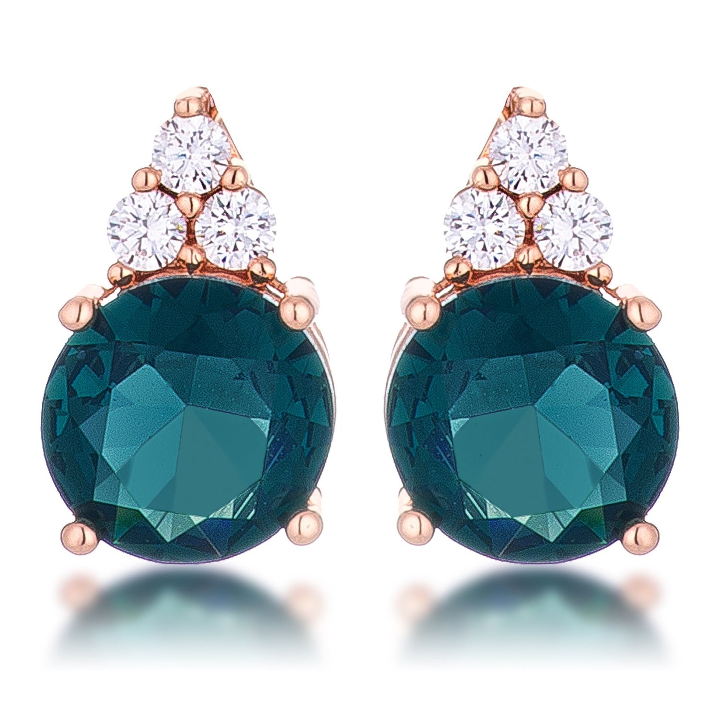 Abigail 9mm Round CZ Stud Earrings | 3ct