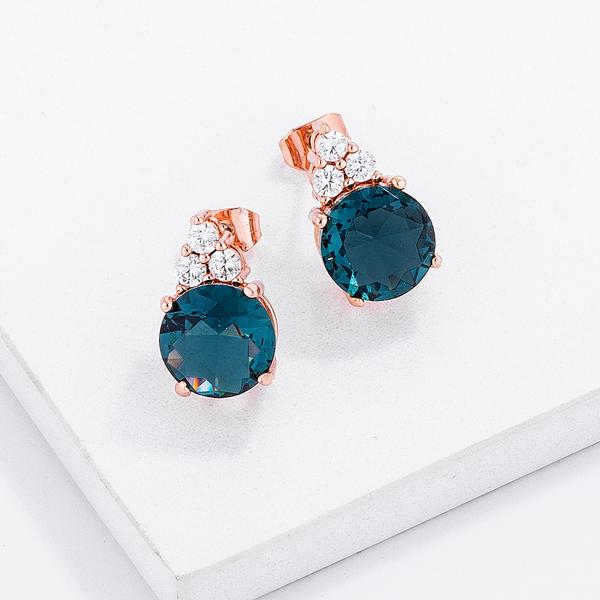 Abigail 9mm Round CZ Stud Earrings | 3ct