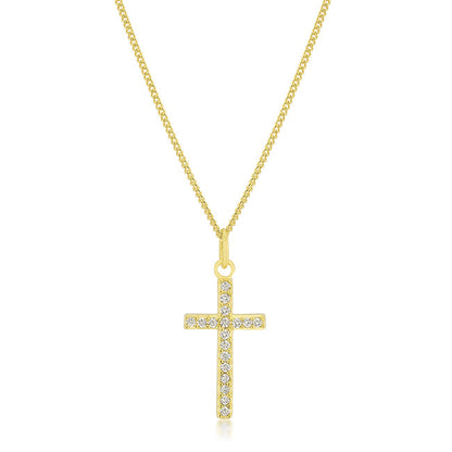 Fae CZ Cross Silver Pendant | 0.2ct