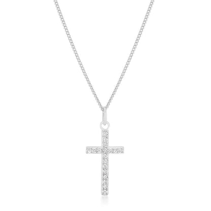 Fae CZ Cross Gold Pendant | 0.2ct