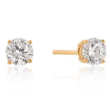 Haley 5mm Round CZ Stud Earrings  | 0.5ct | Sterling Silver