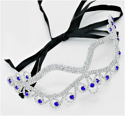 Bahati Swirl Filigree Cat Eye Masquerade Mask