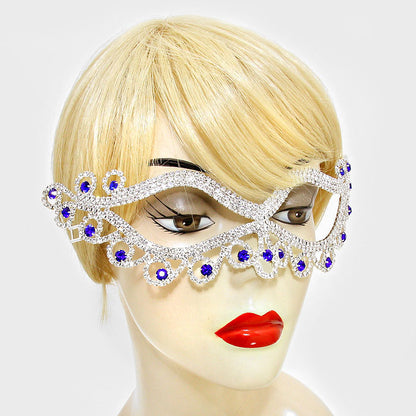 Bahati Swirl Filigree Cat Eye Masquerade Mask