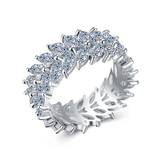 Marlene Marquise with Inlaid CZ Eternity Ring | 8ct | Sterling Silver