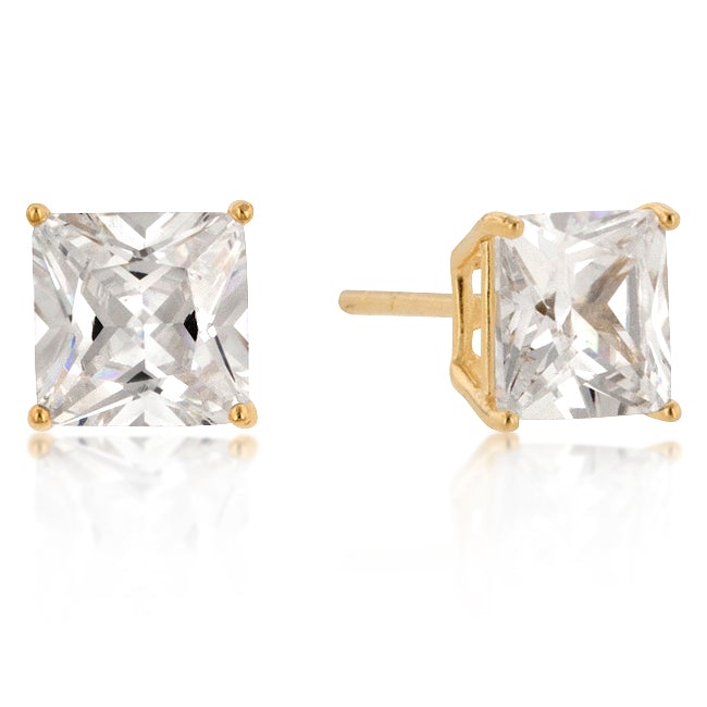 Halsey Princess Cut Stud Earrings – 7mm  | 2ct | Sterling Silver