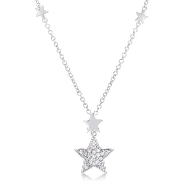 Bianca Start with Shimmering CZ Pendant Necklace