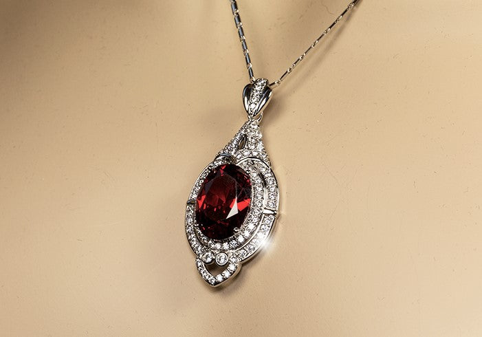 Adela Art Deco Ruby Pendant  | 27ct