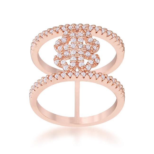 Lauren Rose Gold Clover Wrap Fashion Ring | 1ct