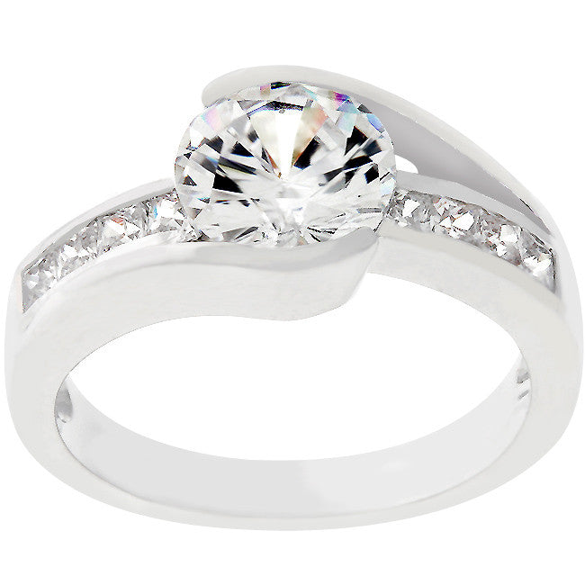 Addy 8mm Round Solitaire Classic Engagement Ring | 2.5ct