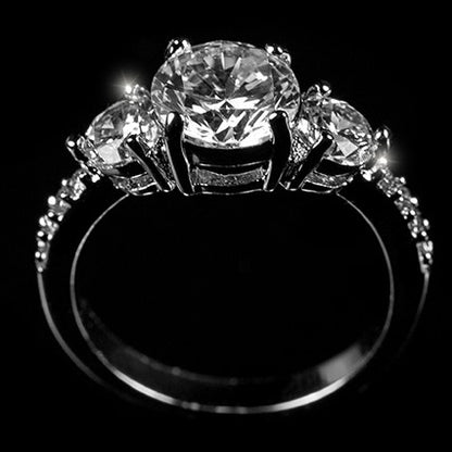 Alba Three Stone CZ Engagement Ring | 2.5ct