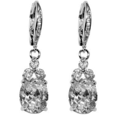 Amanda Oval Drop Dangle Earrings | 2.5ct