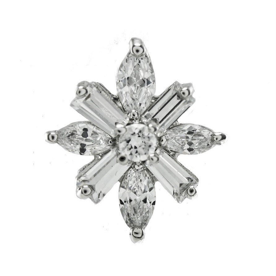 Batini Snowflake Cluster CZ Stud Earrings