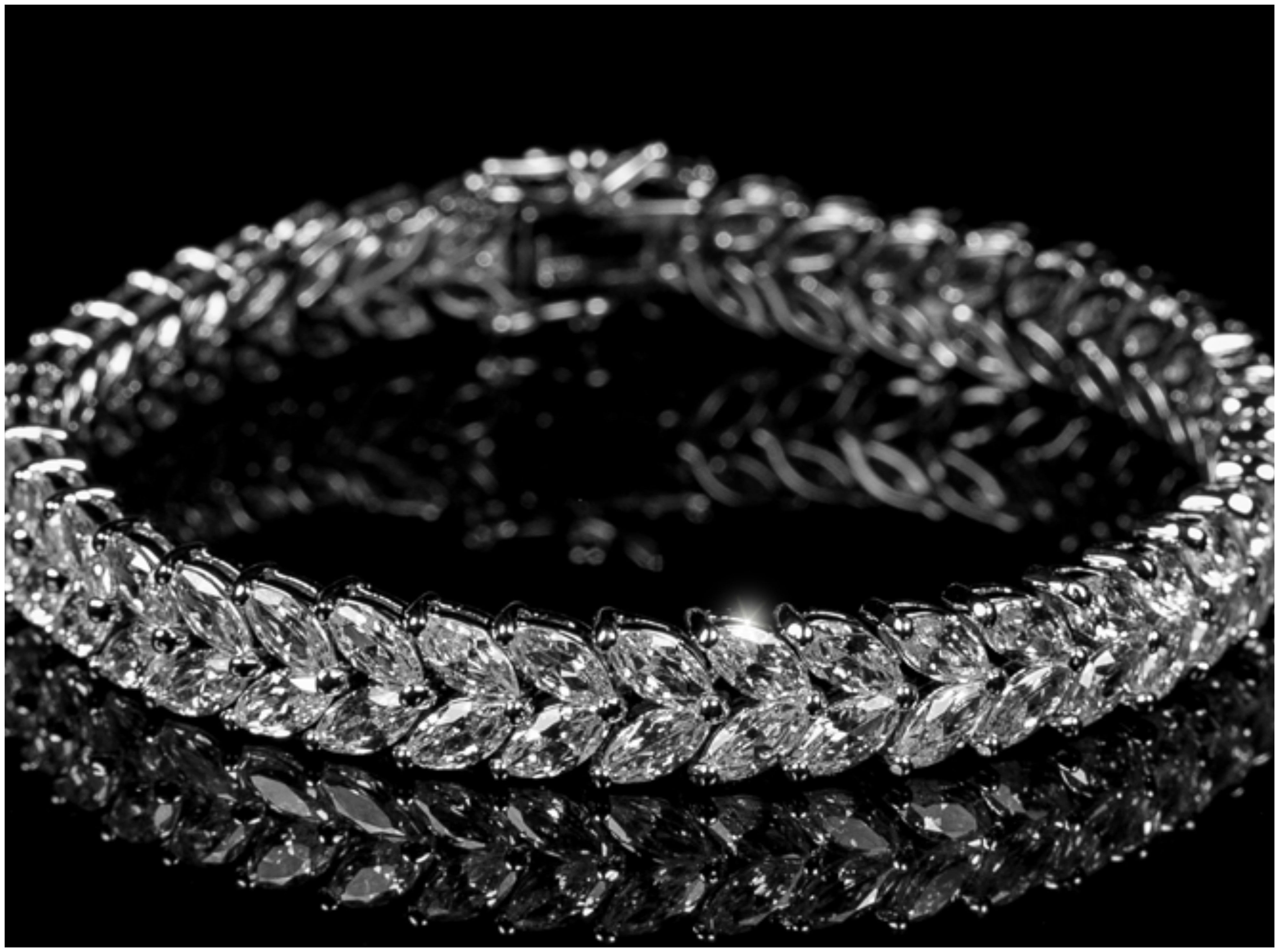 FLOWER CLUSTER LARGE TENNIS BRACELET FCBA.700-Y