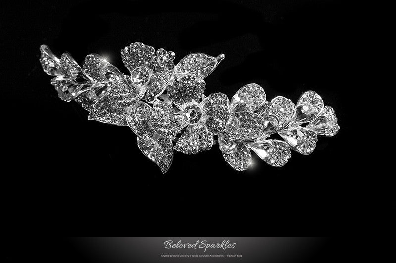 Jetta Delicate Floral Hair Comb | Crystal - Beloved Sparkles
 - 1