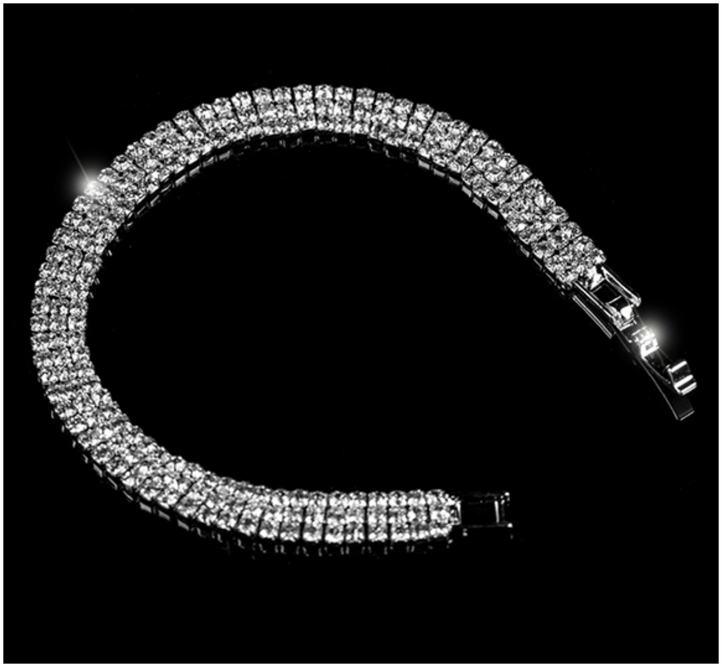 Tesse Three Rows Tennis Bracelet | Rhinestone