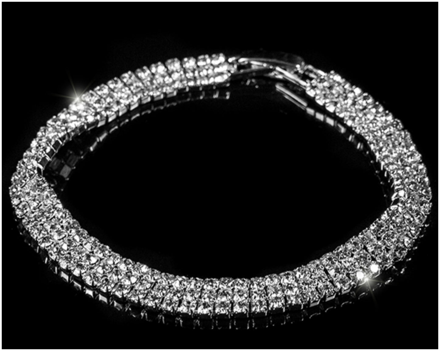 Tesse Three Rows Tennis Bracelet | Rhinestone