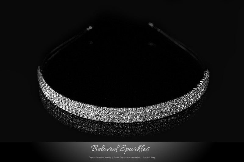 Celes-5 Four Rows Rhinestone Headband | Rhinestone - Beloved Sparkles