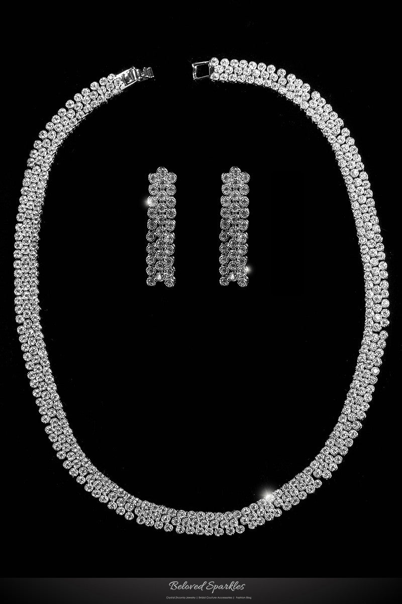 FINE JEWELRY DiamonArt® Sterling Silver 17 3/8 CT. T.W. Cubic Zirconia  Tennis Necklace | Hamilton Place