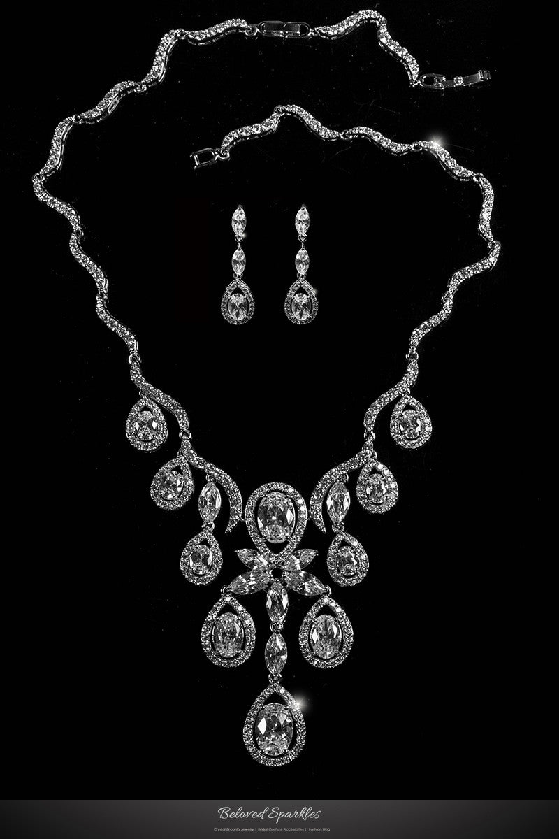 BjeweledbyKiran American Diamond Necklace and Earring Set