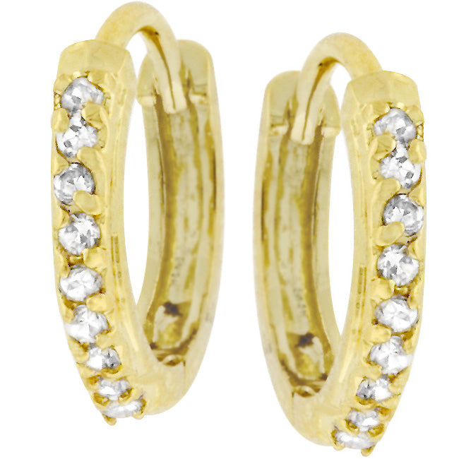 Betty Tiney CZ Huggie Earrings