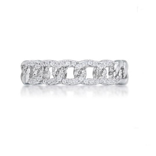 Bridget Interlocking Chain Design CZ Ring