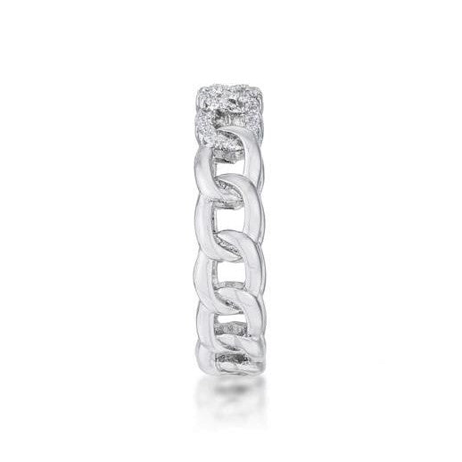 Bridget Interlocking Chain Design CZ Ring