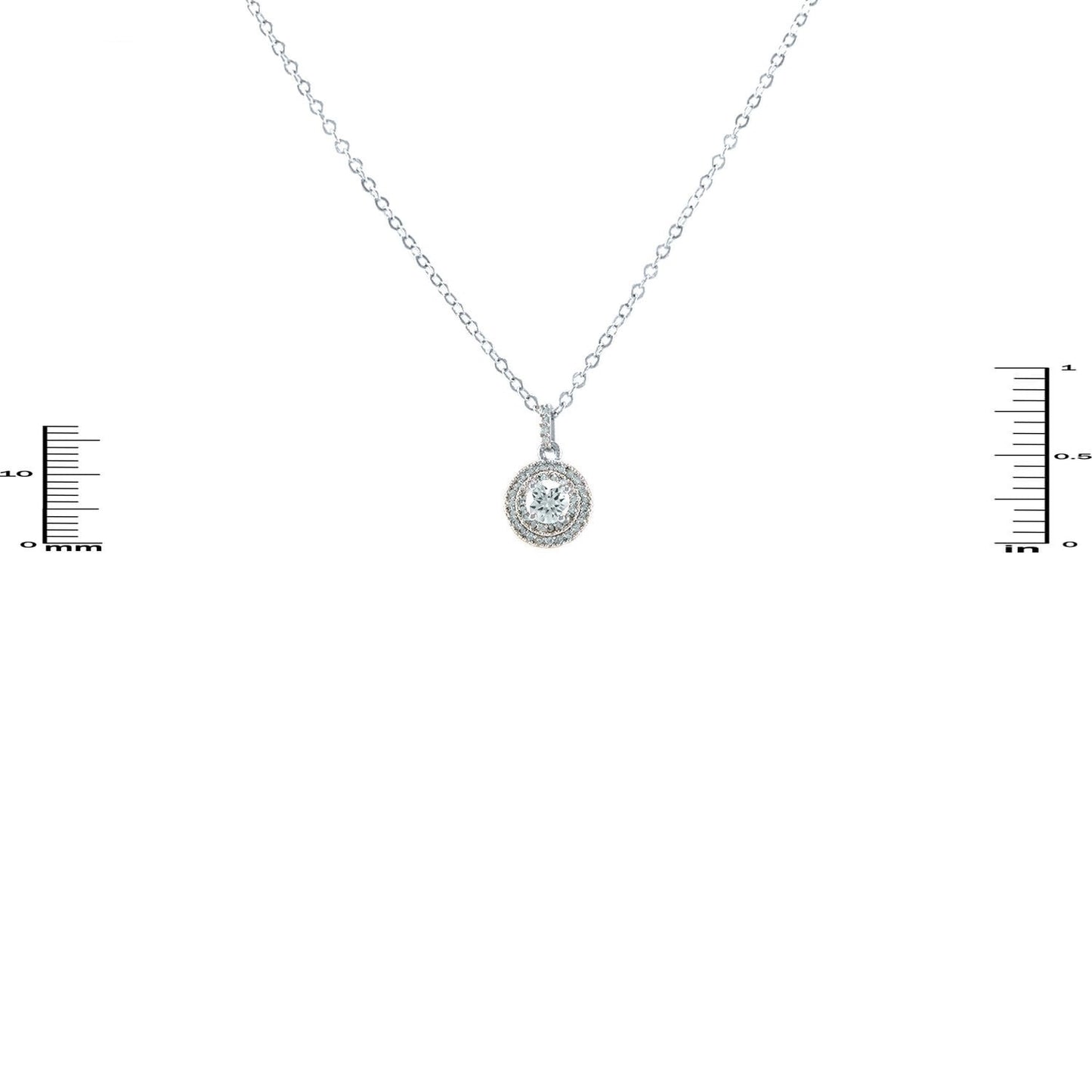 Caita Round Halo Pendant – 12mm | 1.5ct