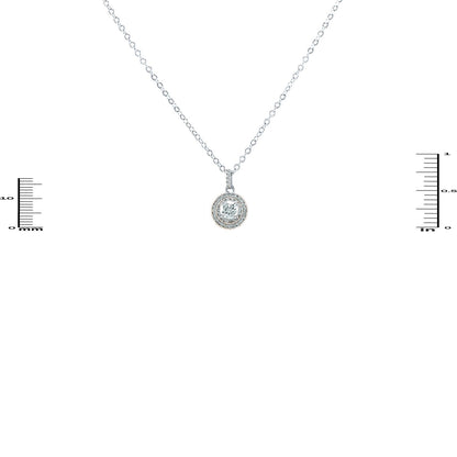 Caita Round Halo Pendant – 12mm | 1.5ct