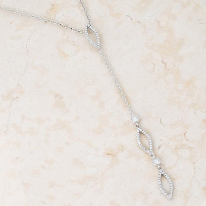 Carmela CZ Lariat Necklace