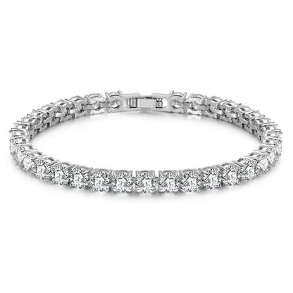 Carla 5mm Round CZ Silver Tennis Bracelet