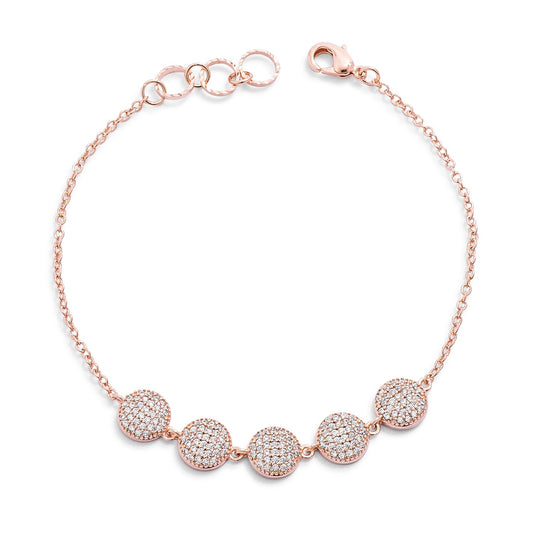 Carol Dome Rose Gold Bracelet | 7in