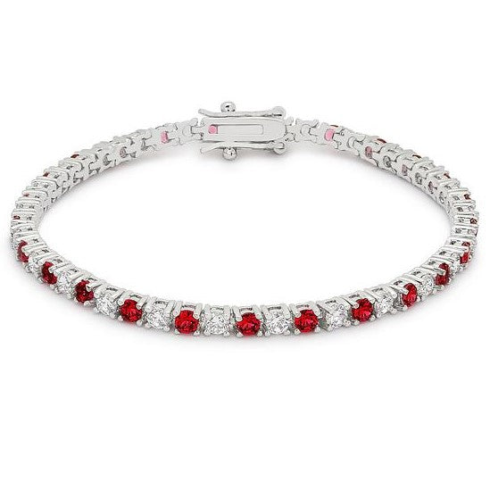 Cassidy Ruby Round Tennis Bracelet – 7in | 10ct