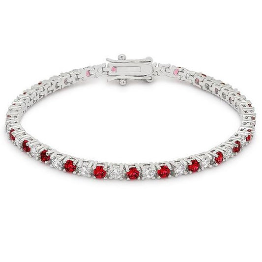 Cassidy Ruby Round Tennis Bracelet – 7in | 10ct