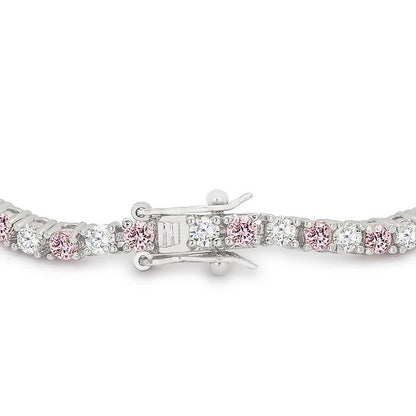 Cassidy Pink Round Tennis Bracelet – 7in | 10ct