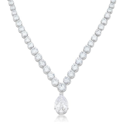 Inessia Graduated Cubic Zirconia Necklace | 45ct