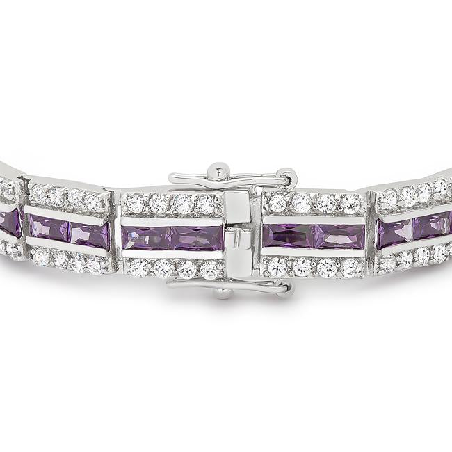 Chante Amethyst Radiant Tennis Bracelet - 7.25in | 32ct