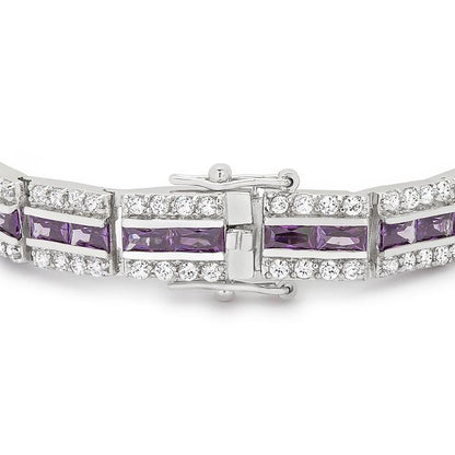 Chante Amethyst Radiant Tennis Bracelet - 7.25in | 32ct