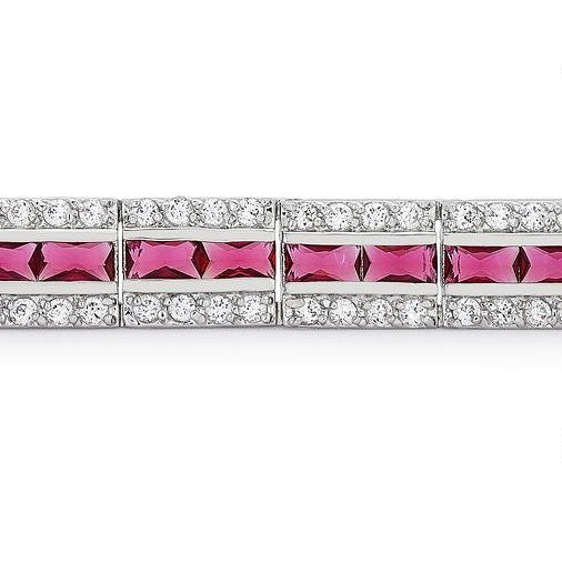 Chante Ruby Radiant Tennis Bracelet - 7.25in | 32ct