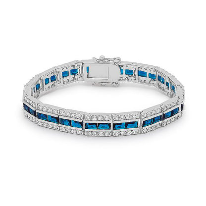 Chante Sapphire Radiant Tennis Bracelet - 7.25in | 32ct