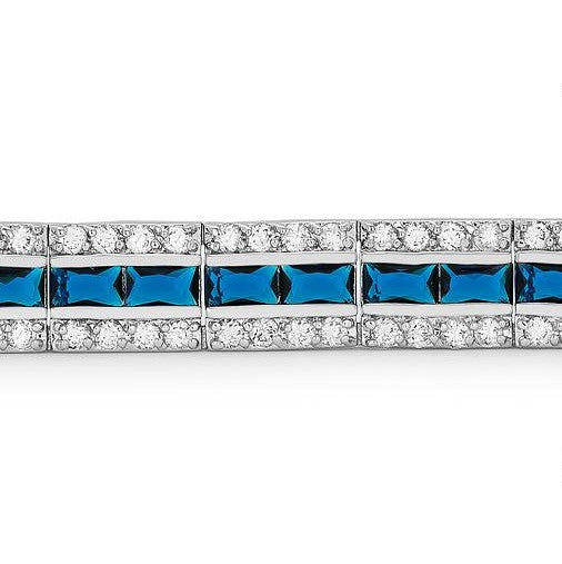 Chante Sapphire Radiant Tennis Bracelet - 7.25in | 32ct