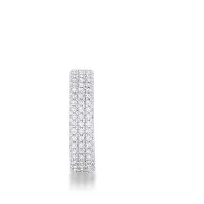 Chare CZ Cluster Eternity Silver Band Ring | 3.5ct