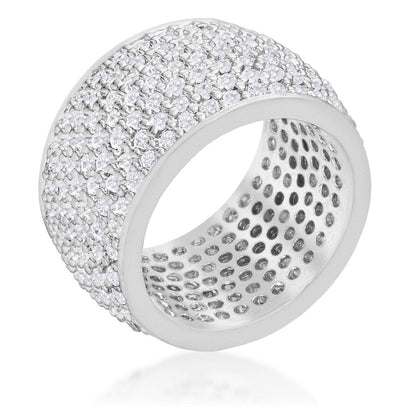 Cherish Wide Pave CZ Eternity Ring | 12ct