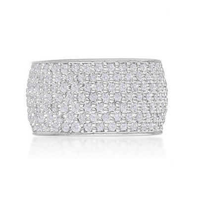 Cherish Wide Pave CZ Eternity Ring | 12ct